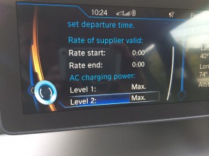 2014 BMW i3 Power level controls
