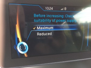 2014 BMW i3 Power level setting