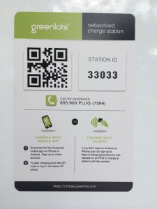 Greenlots invitation to pay by app of RFID