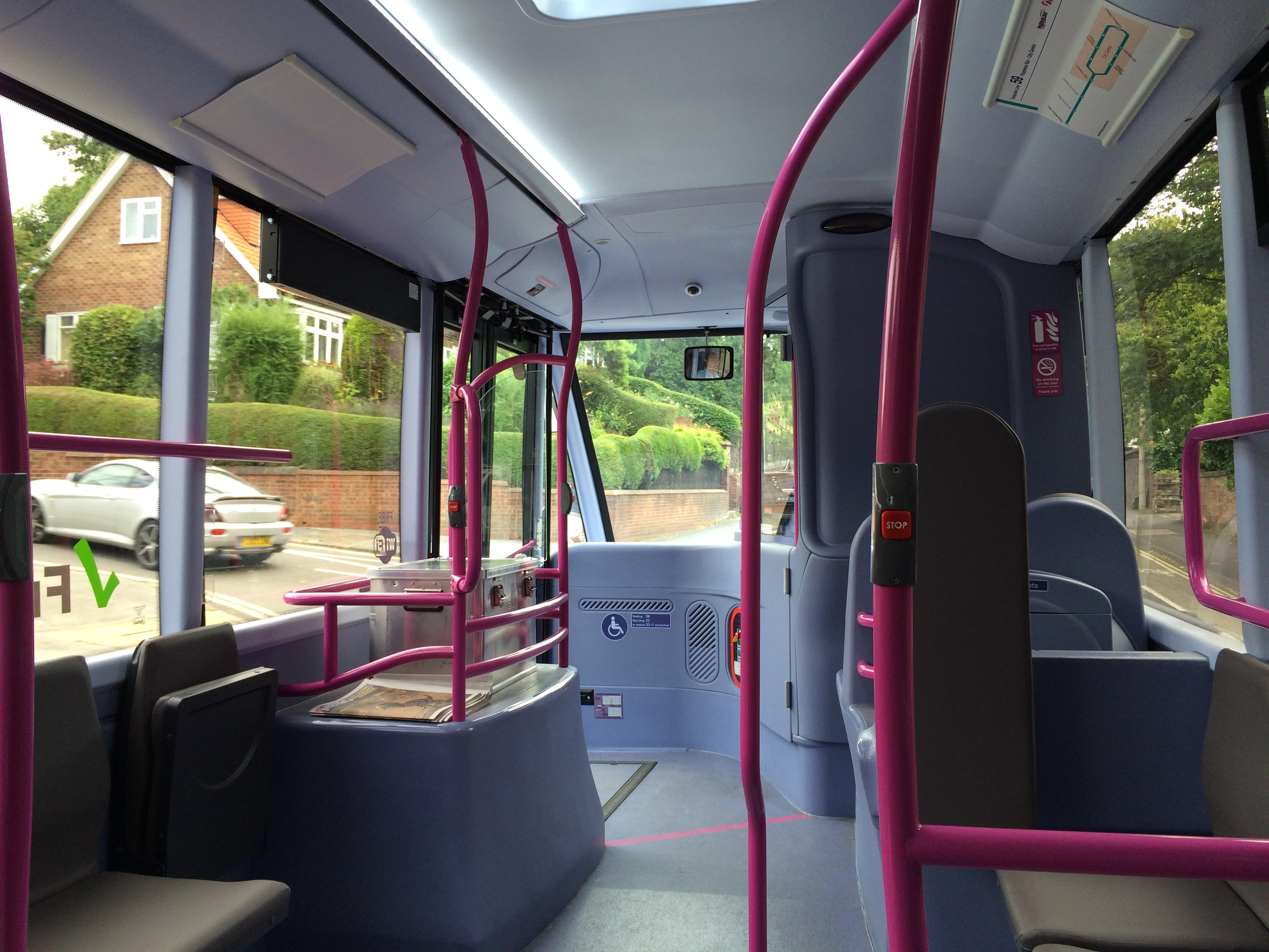 On the electric bus at the York Park and Ride